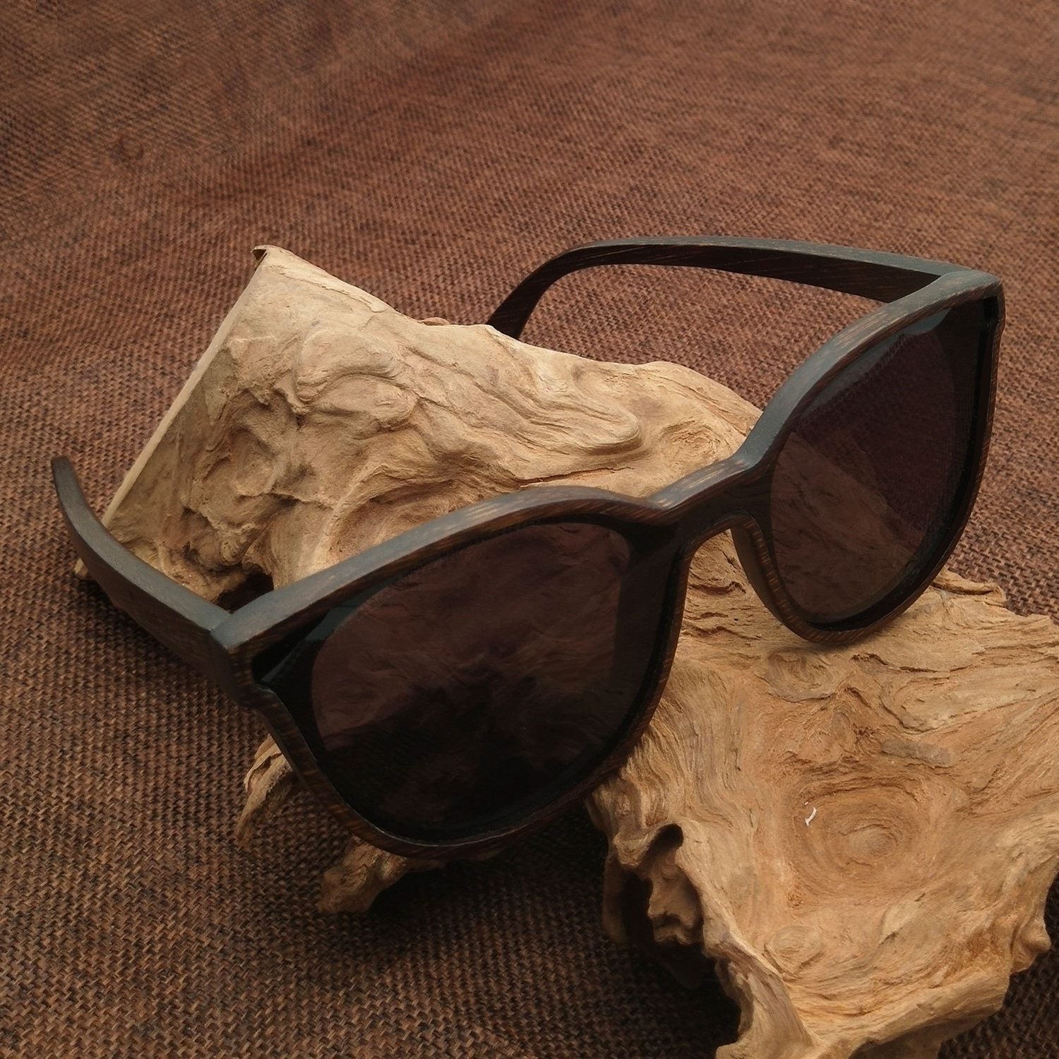 gafas de madera de bambú