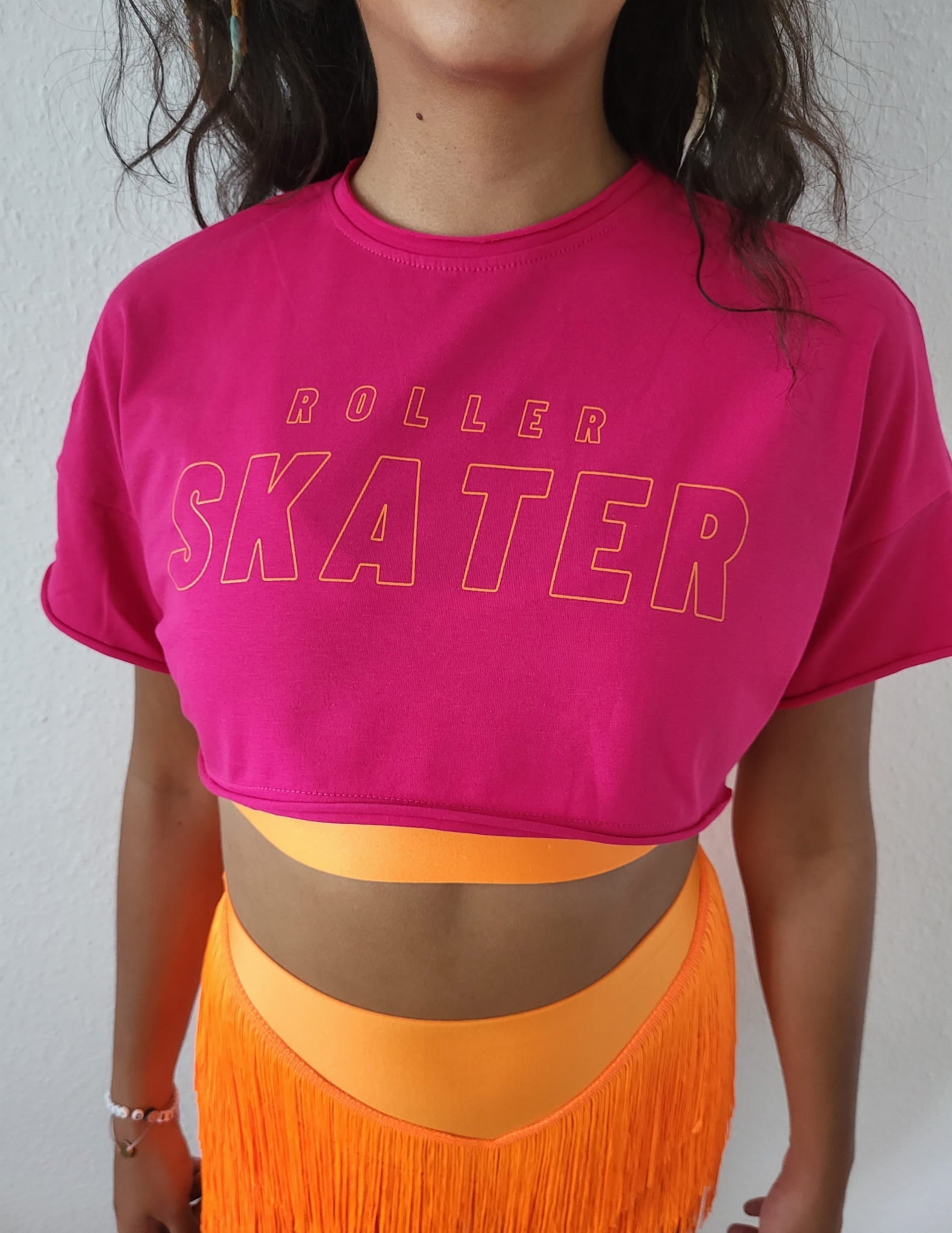 Crop Top ROLLER SKATER Pink/Orange-4