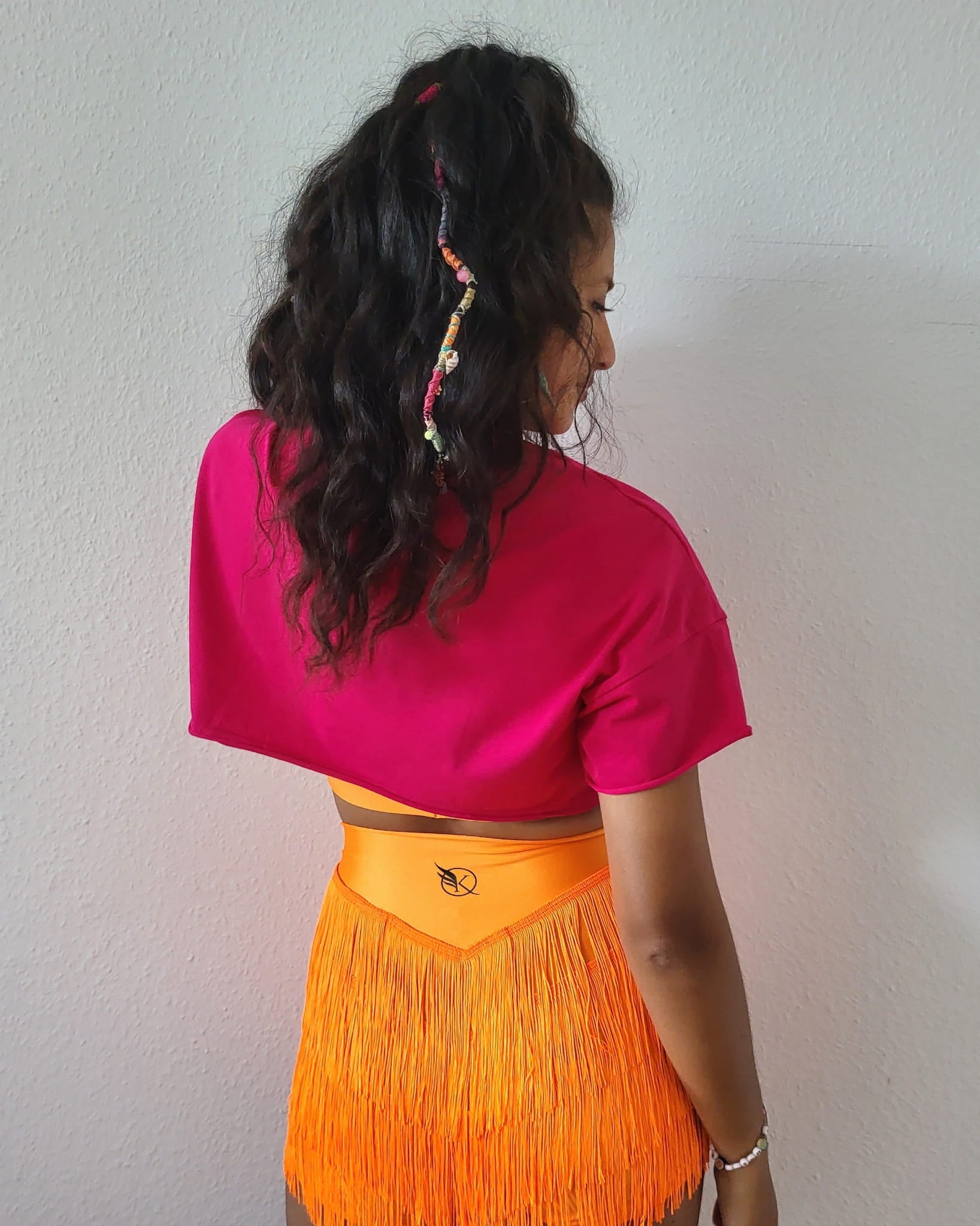 Crop Top ROLLER SKATER Pink/Orange-1