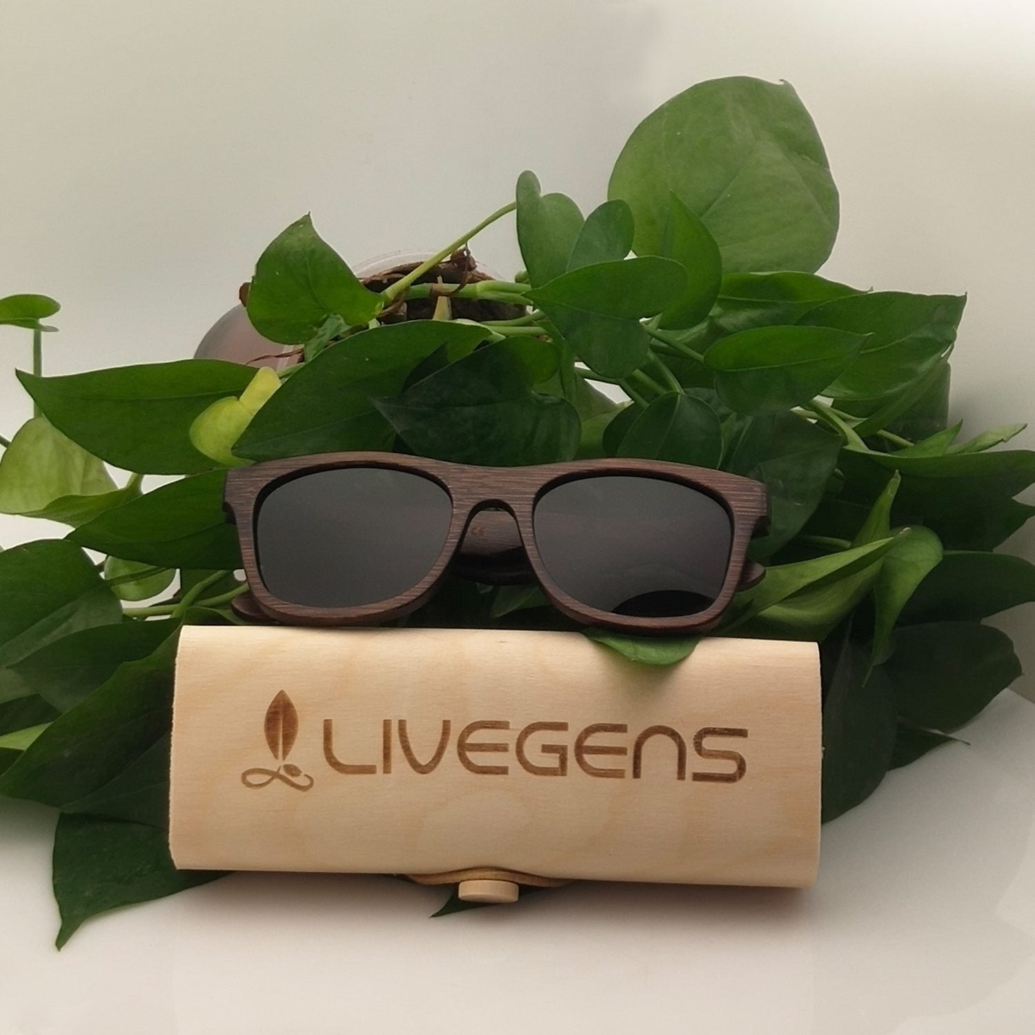 gafas de madera de bambú