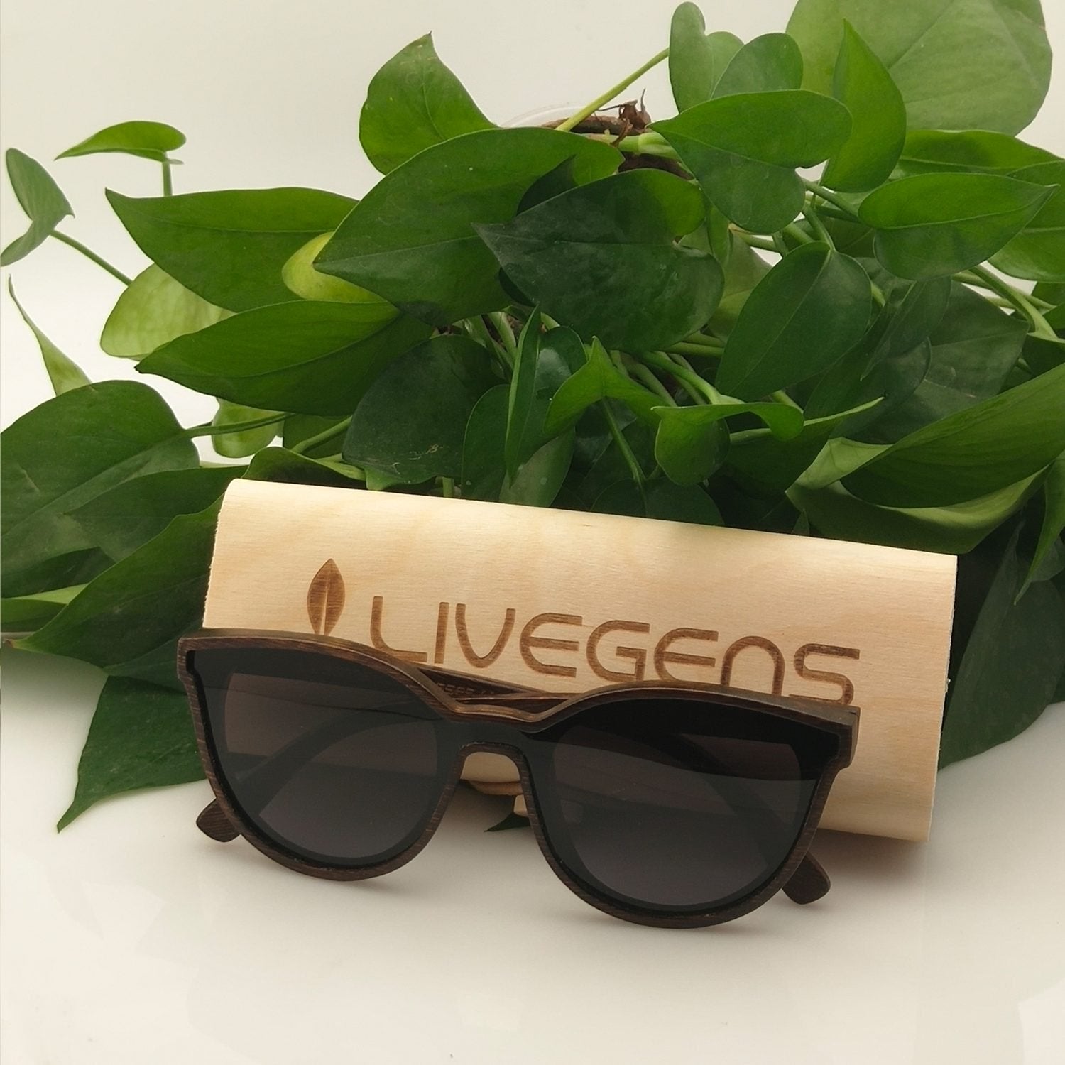 gafas de madera de bambú