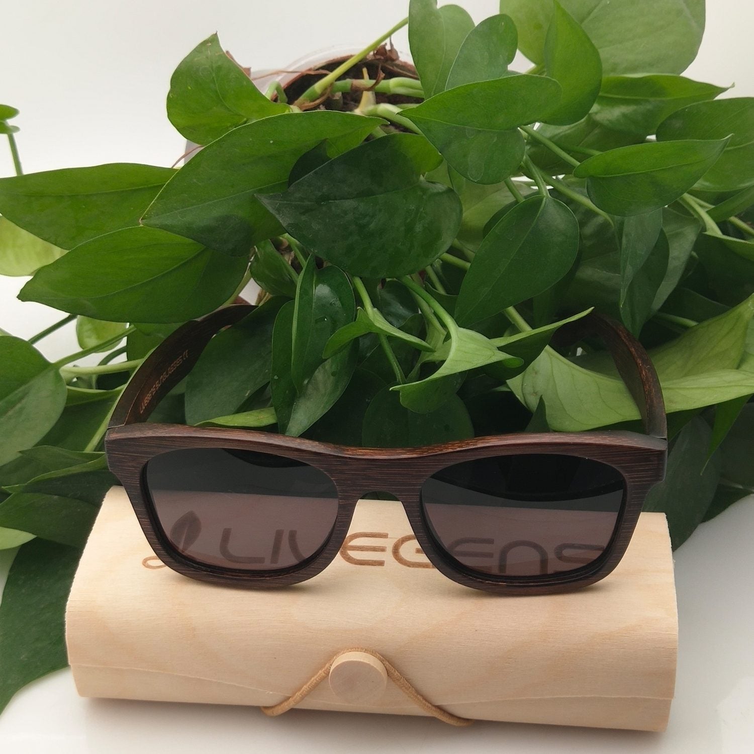 gafas de madera de bambú