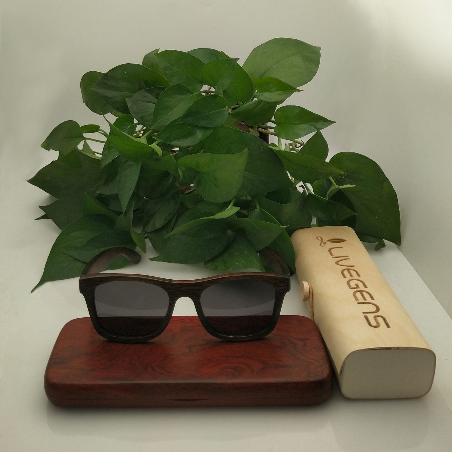 gafas de madera de bambú