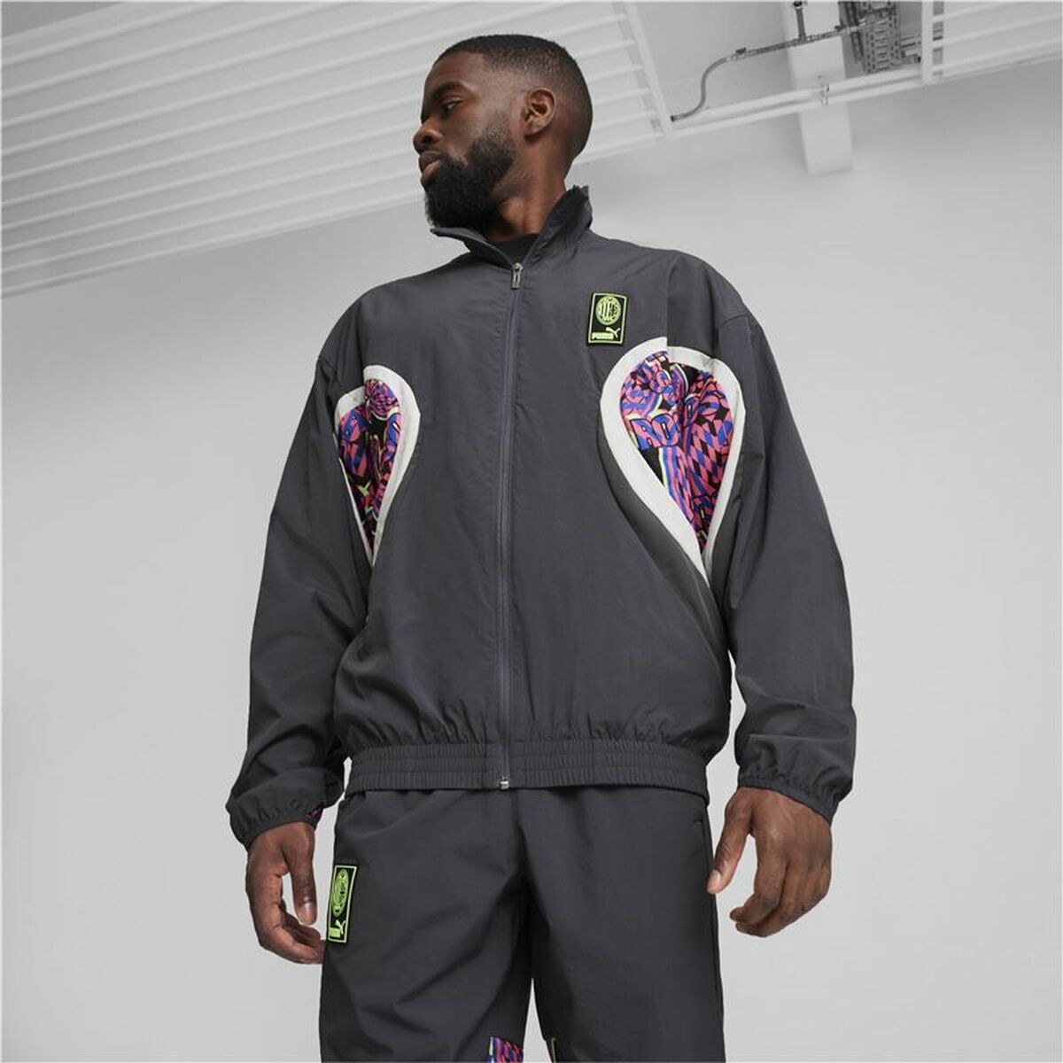 Tracksuit for Adults Puma AC Milan Woven Grey Dark grey-7