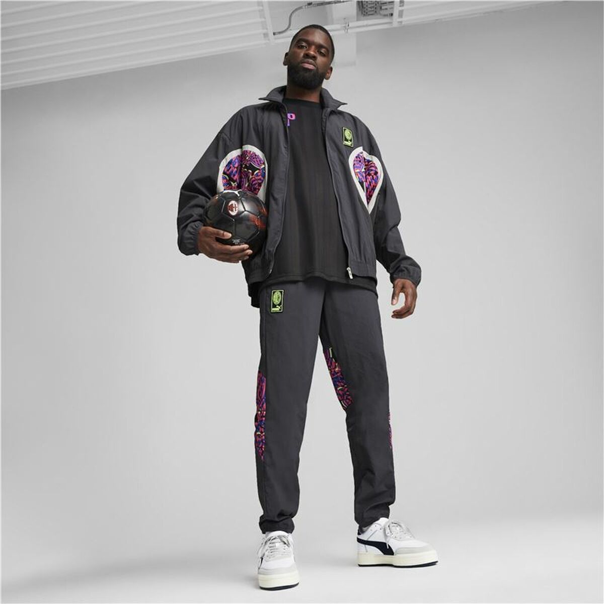 Tracksuit for Adults Puma AC Milan Woven Grey Dark grey-6