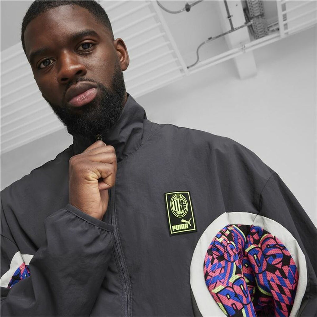 Tracksuit for Adults Puma AC Milan Woven Grey Dark grey-4