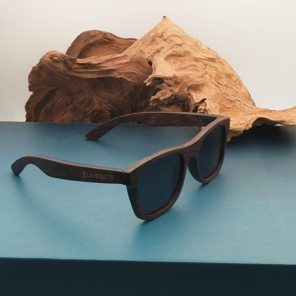 gafas de madera de bambú