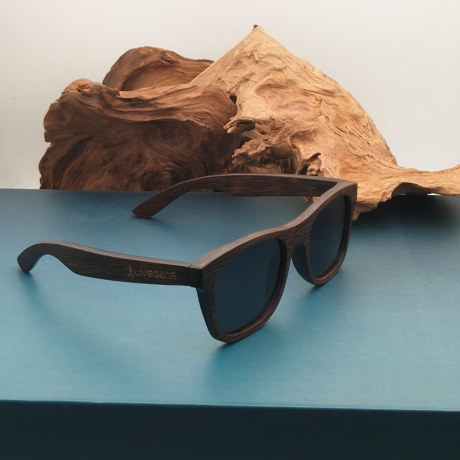 gafas de madera de bambú