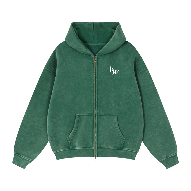 Sudadera Boxy con Cremallera y Felpa Urbana