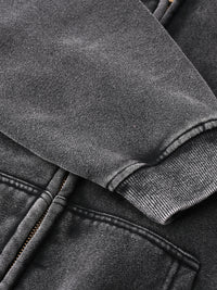 Sudadera Boxy con Cremallera y Felpa Urbana
