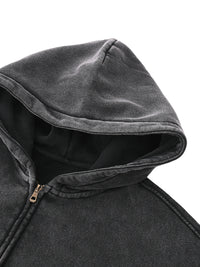 Sudadera Boxy con Cremallera y Felpa Urbana