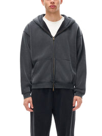Sudadera Boxy con Cremallera y Felpa Urbana