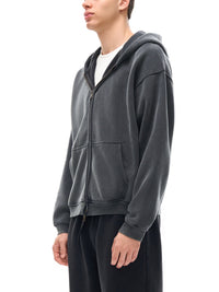 Sudadera Boxy con Cremallera y Felpa Urbana