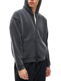 Sudadera Boxy con Cremallera y Felpa Urbana