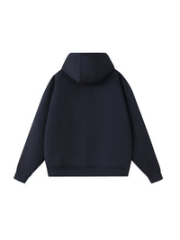 Sudadera con capucha y cremallera de manga raglán de peso pesado